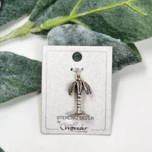STERLING SILVER by Wheeler Palm Tree Charm NWT - Picture 1 of 7