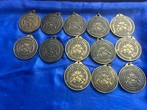 Lot Of 13 NMLRA National Territory Championship 1st Place Medals Muzzle Loading