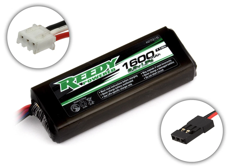 Associated 27315 Reedy LiFe Pro TX/RX Battery 1600mAh 6.6V Flat - Image 1 of 1
