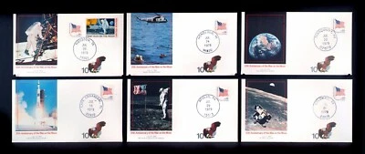 FLEETWOOD 10TH ANNIVERSARY OF THE MAN ON THE MOON FDC SET OF 6 ALL MINT 1979 - Image 1 of 2