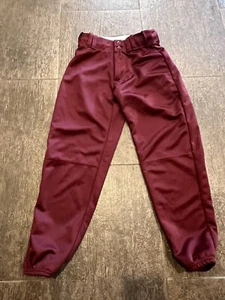 Alleson Athletic Women's Maroon Belted Speed Premium Softball Pants, Size XS - Picture 1 of 8