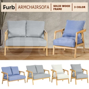 Furb Armchair Lounge Chair Accent Chairs Armchairs Fabric Single / Double Sofa - Picture 1 of 77