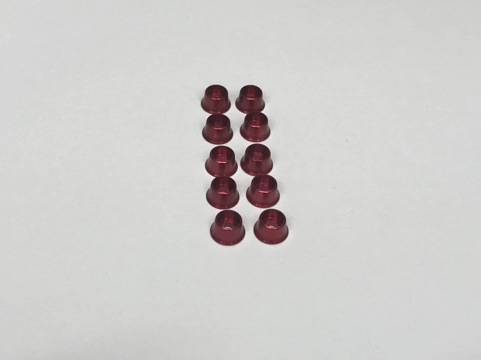 Factory Works 880r Cool Things Aluminum Load Spread Trim Washers 4-40 Socket-Red - Image 1 of 4