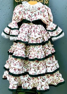 Gorgeous Vintage Dress For Antique Doll - Would Fit Large 26-28 Inch Doll - Picture 1 of 15