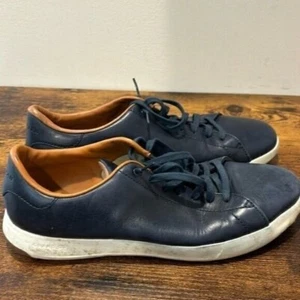 Cole Haan mens Grand Pro Sneaker leather blue size 10.5 - Picture 1 of 7
