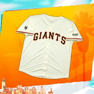 NEW SAN FRANCISCO SF GIANTS NEW YORK NY GIANTS THROWBACK JERSEY SIZE MEDIUM, SGA - Picture 1 of 3