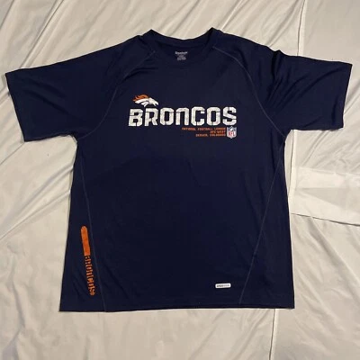 Camisa Denver Broncos Para Hombre Grande Azul Naranja Reebok Performance NFL Fútbol Foto 1 de 4