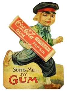 COCA COLA PEPPERMINT CHEWING GUM 23" HEAVY DUTY USA MADE METAL ADVERTISING SIGN - Picture 1 of 1