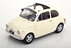 Fiat 500 F personalizado escala 1:12 KK con techo blando extraíble 1968 crema - Imagen 1 de 11