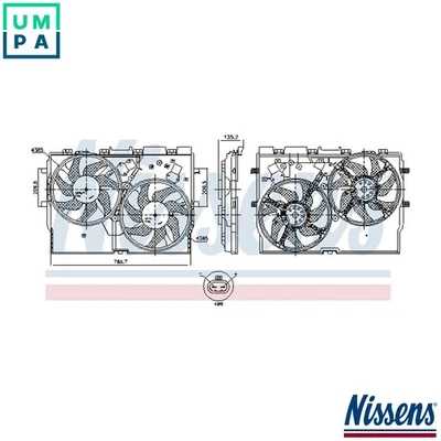 FAN ENGINE COOLING 850004 FOR PEUGEOT BOXER/Platform/Chassis/Van/Bus  FIAT - Image 1 of 4