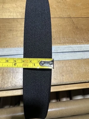 1,5 pulgadas de ancho grado militar HD elástico por yarda - negro Foto 1 de 3