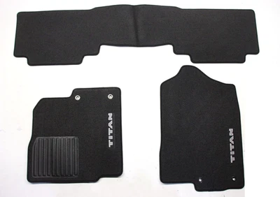 2016-2024 Nissan Titan XD WITH CENTER CONSOLE Carpet Floor Mats Set 999E2-W5000 - Image 1 of 4