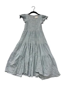 Joyfolie Light Blue Eyelet Maxi Dress Size 6 #8942 - Picture 1 of 10