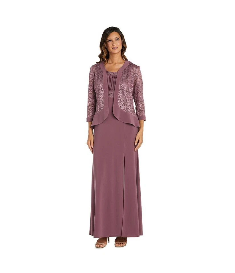 Paquete de 2 maxi vestidos con lentejuelas R&M Richards para mujer, morado, 12 Foto 1 de 1