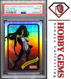 SHE-HULK PSA 10 2025 Topps Chrome Marvel Refractor #110 - Picture 1 of 2
