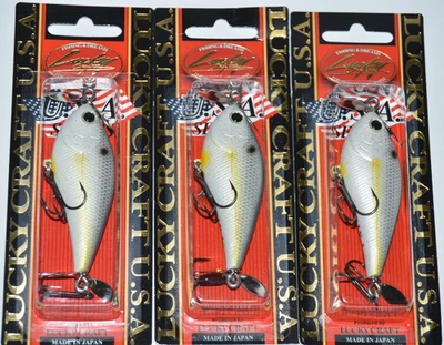 3 señuelos Lucky Craft Kelly J flotante doble utilería cebo 2,75" sexy sábalo chartreuse Foto 1 de 3