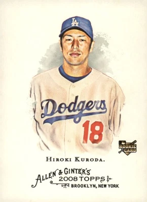2008 Topps Allen & Ginter #16 Hiroki Kuroda RC Los Angeles Dodgers - Image 1 of 2