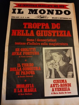 Il Mondo 37 1972 Mimsy Farmer Moravia Volontè Dominique Boschero Sheperd - Immagine 1 di 4