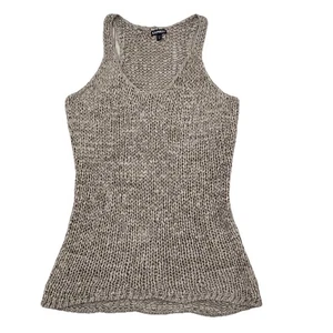 Camiseta sin mangas/cubierta de natación Express tejida con cable transparente para mujer talla grande marrón - Imagen 1 de 9