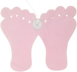 Baby Girl Pink Feet Paper Garland 6 metres long Pink Garland - baby feet - Picture 1 of 2