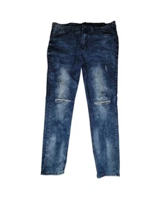 Waimea Men's Skinny Fit Jeans Medium Washed Distressed 38 x 32 - Picture 1 of 14