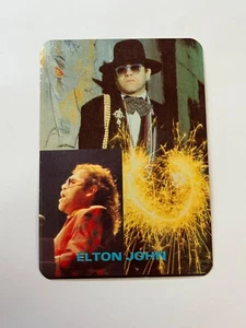 Calendario de bolsillo vintage 1986 grupo Elton John concierto en vivo cantante música #2363 - Imagen 1 de 3
