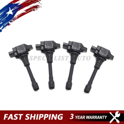 Bobinas de encendido 4 piezas aptas para Nissan Rogue 2009 2010 2011 2012 2013 2014 2,0 L 2,5 L Foto 1 de 4