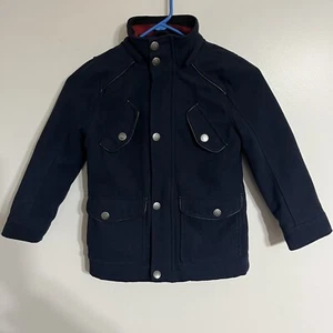 Boys Urban Republic 2008 Wool Blend Peacoat Zip & Snap Closure Size 5/6 Navy - Picture 1 of 10
