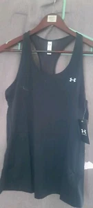Under Armour Sleeveless Racerback Women's Tank Top Large Black - Picture 1 of 2