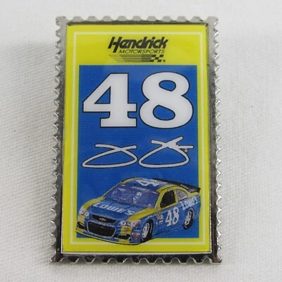 Jimmie Johnson Collector Pin Stamp #48 Lowe's Hendrick Motorsports Chevy Nascar - Image 1 of 4