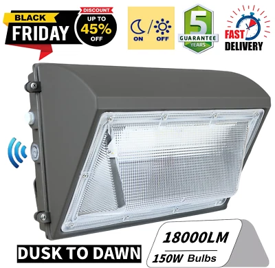 150 Watt LED Wall Pack Lights, Security Light for Buildings Warehouses Walkways - Image 1 of 4