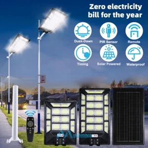 11000W 999000000000lm Solar Street Lights Outdoor Dusk to Dawn Parking lot Light - Picture 1 of 112