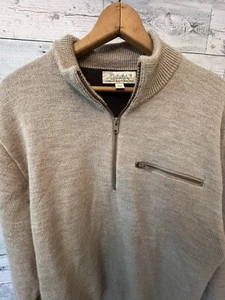 Cabela’s Wind Shear 100% Wool Pullover Sweater Jacket Fully Lined Men’s L - Picture 1 of 5