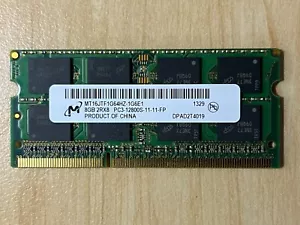 Micron 8GB 1600MHz 2Rx8 PC3-12800S-11-11-FP DDR3 Laptop RAM / Memory - Picture 1 of 12