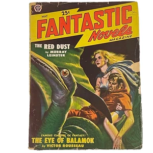 Fantastic Novels Magazine PULP May 1949 Murray Leinster Virgil Finlay - Picture 1 of 5