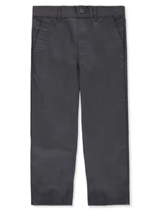 French Toast Boys’ Flat Front Wrinkle No More Relaxed Fit Pants Color: khaki - Picture 1 of 6