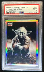 2023 Topps Chrome Star Wars Galaxy Old Master Yoda Refractor #41 PSA 9 - Picture 1 of 2