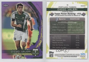 2014 Topps Chrome MLS Purple Refractor Diego Valeri #15
