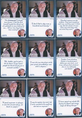 Star Trek The Next Generation cartão A&I número 34 Scotty com TODAS AS 9 variações  - Imagem 1 de 2