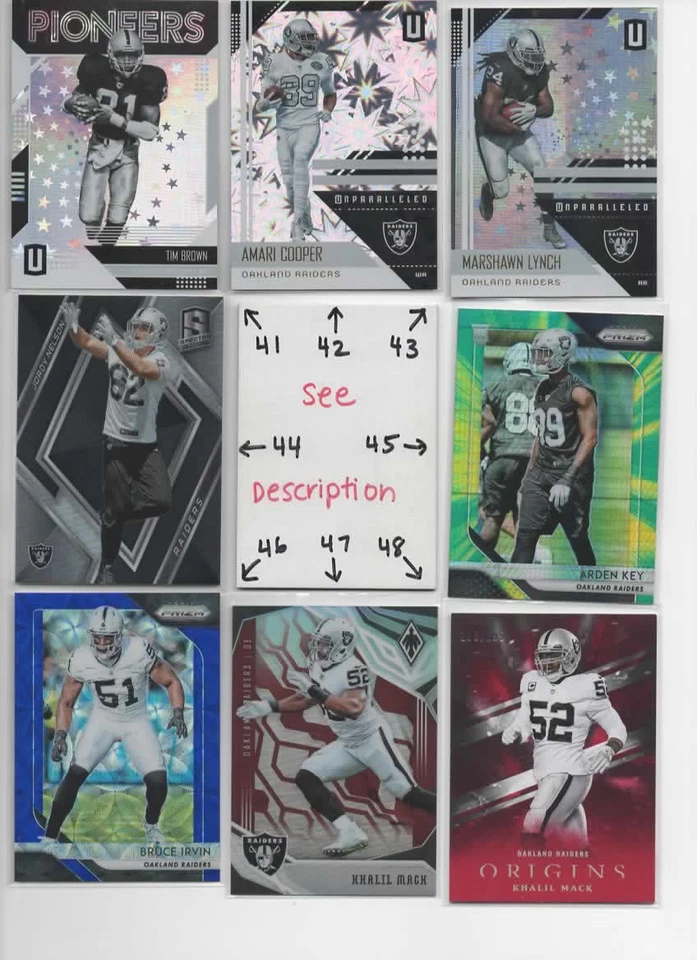 Oakland Las Vegas Raiders LOADED U-PICK Serial #'d JERSEY AUTO Rookies CARR MACK - Image 1 of 4