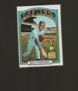 1972 TOPPS BILL PARSONS #281 EX+ HIGHER GRADE