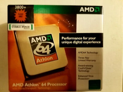 AMD Athlon 64 3800 640KB  2.4 GHz  Socket AM2 CPU ADA3800CWBOX ADA3800IAA4CW - Image 1 of 4