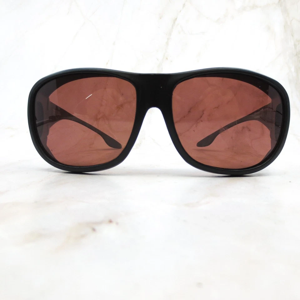 Solar Shield Eyeglasses Frame Women's Black Metal Full Rim Wrap Polarized Lens - Image 1 of 4