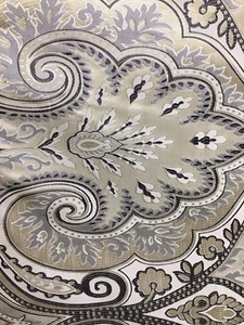 IVORY GREY Damask Brocade Upholstery Drapery Fabric (58 in.) Sold By The Yard - Picture 1 of 5