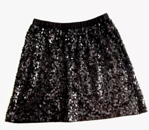 Crewcuts By J Crew Girls Confetti Black Sequin Skirt Holiday Party Size 14 - Picture 1 of 8