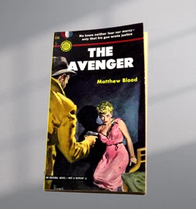Matthew Blood, The Avenger - paperback Gold Medal #235 Fawcett 1952 Early Noir - Imagen 1 de 7