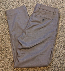 $169 Club Monaco Sutton Slim Fit Flat Front Pants 29 x 31 - Brown Houndstooth - Picture 1 of 6