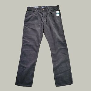 American Rag Mens Jeans 36W X 32L Corduroy Slim Straight Gray Tags