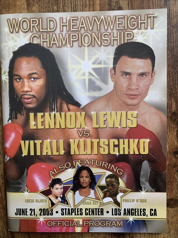 Lennox Lewis vs Vitali Klitschko 2003 Official Program - Image 1 of 3