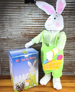 Vtg Standing Easter Male Bunny Rabbit House Porch Greeter 36" Figure Pristine!! - Picture 1 of 16